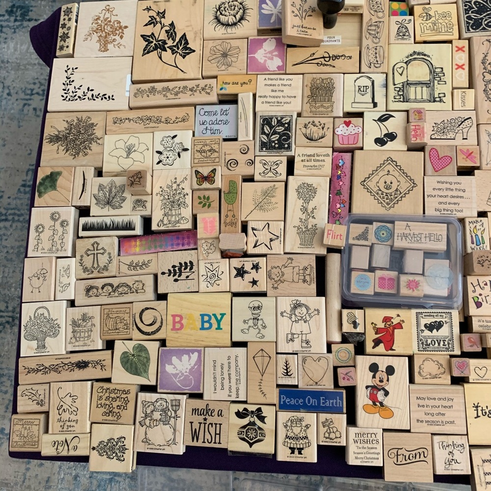 SOLD Arts and Crafts Rubber stamp collection new & used